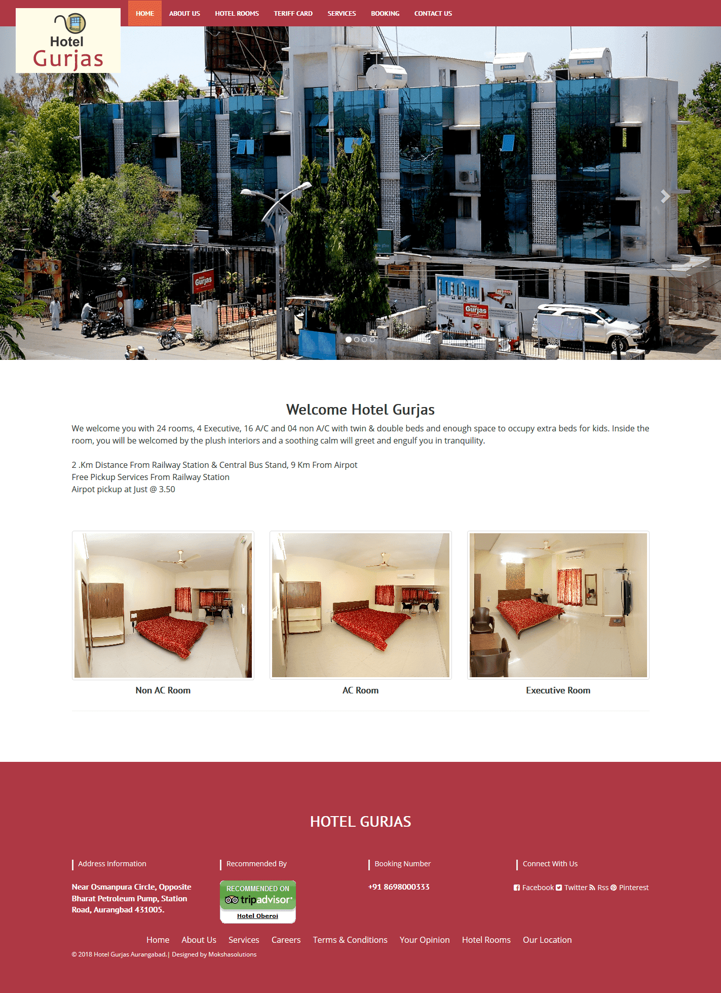 Hotel Gurjas website