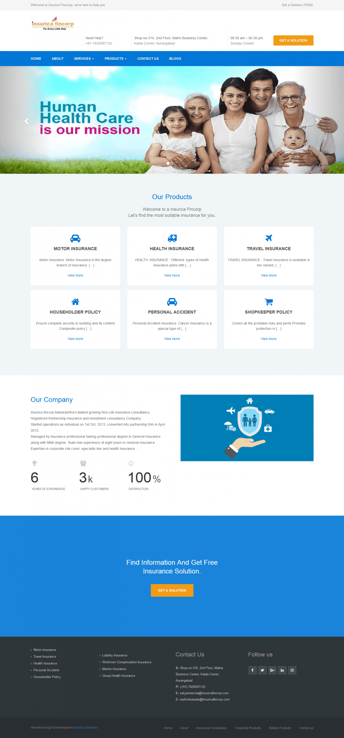Insurica Fincorp website