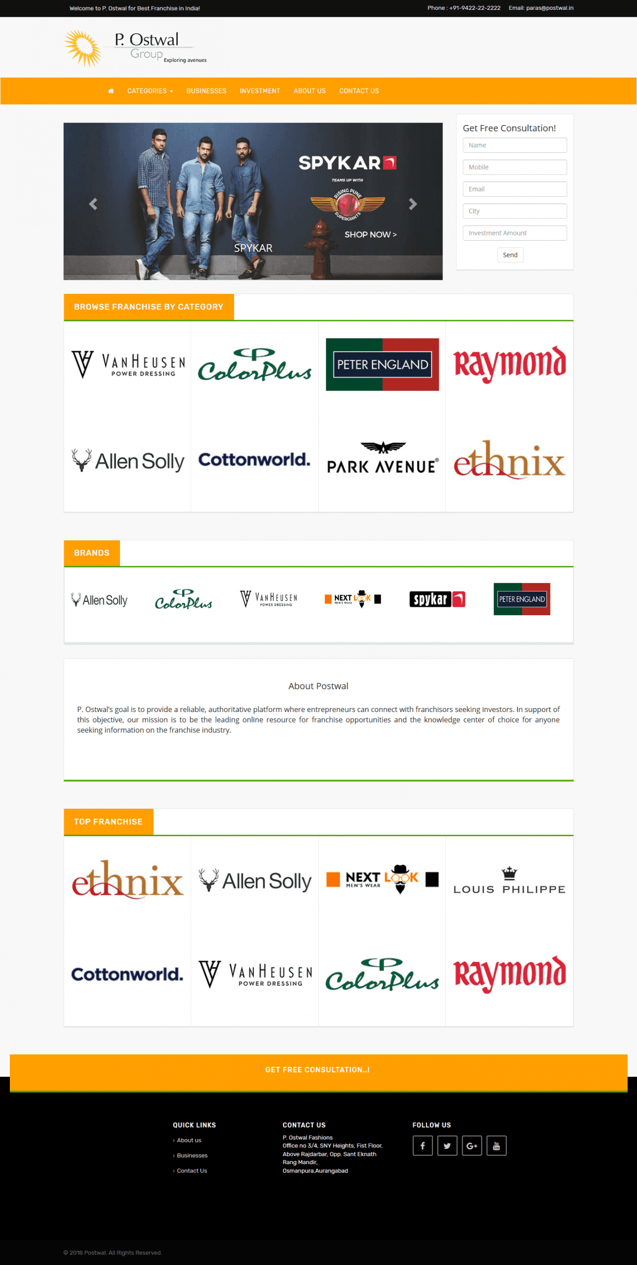 Postwal website