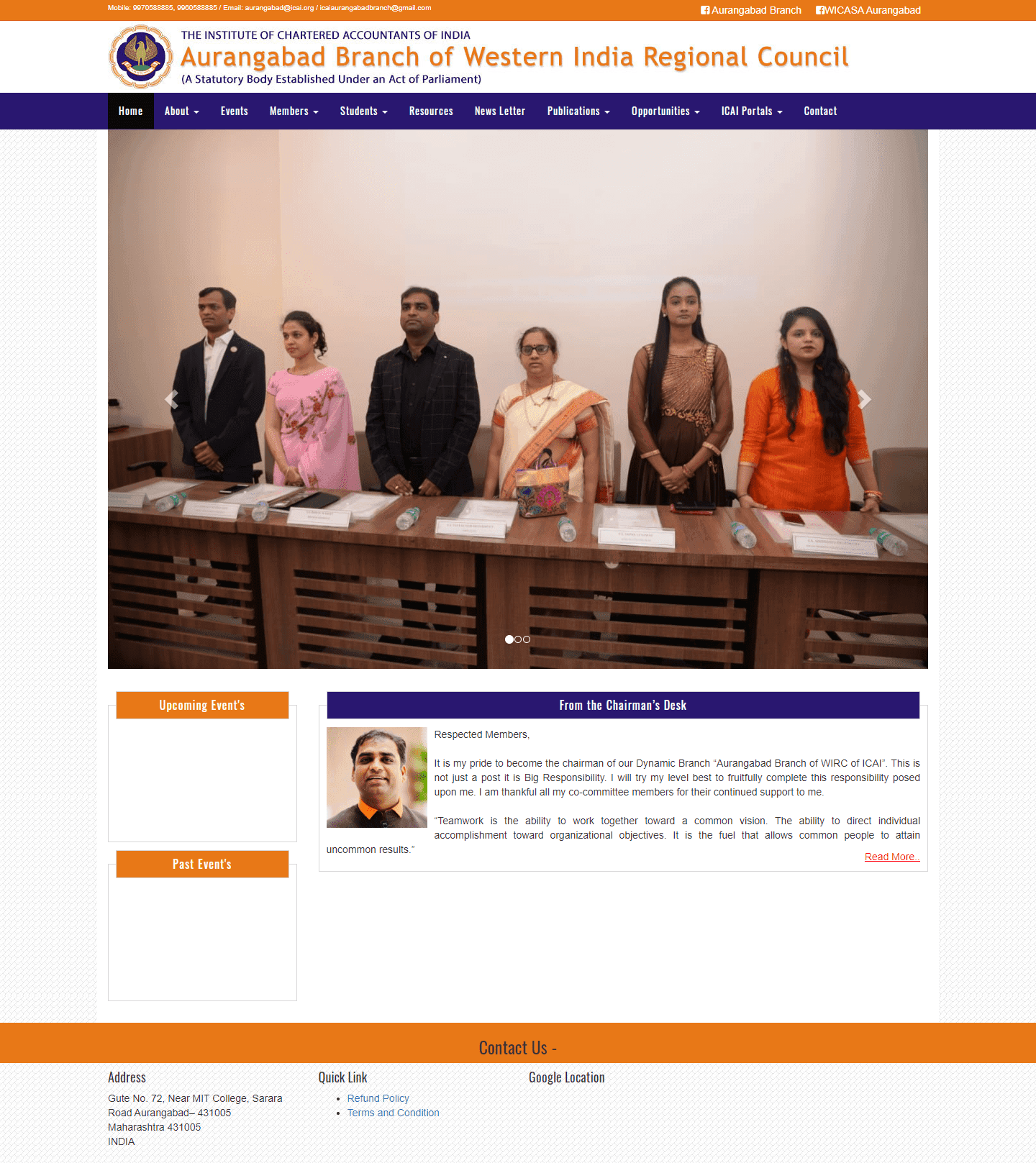 Aurangabad ICAI website
