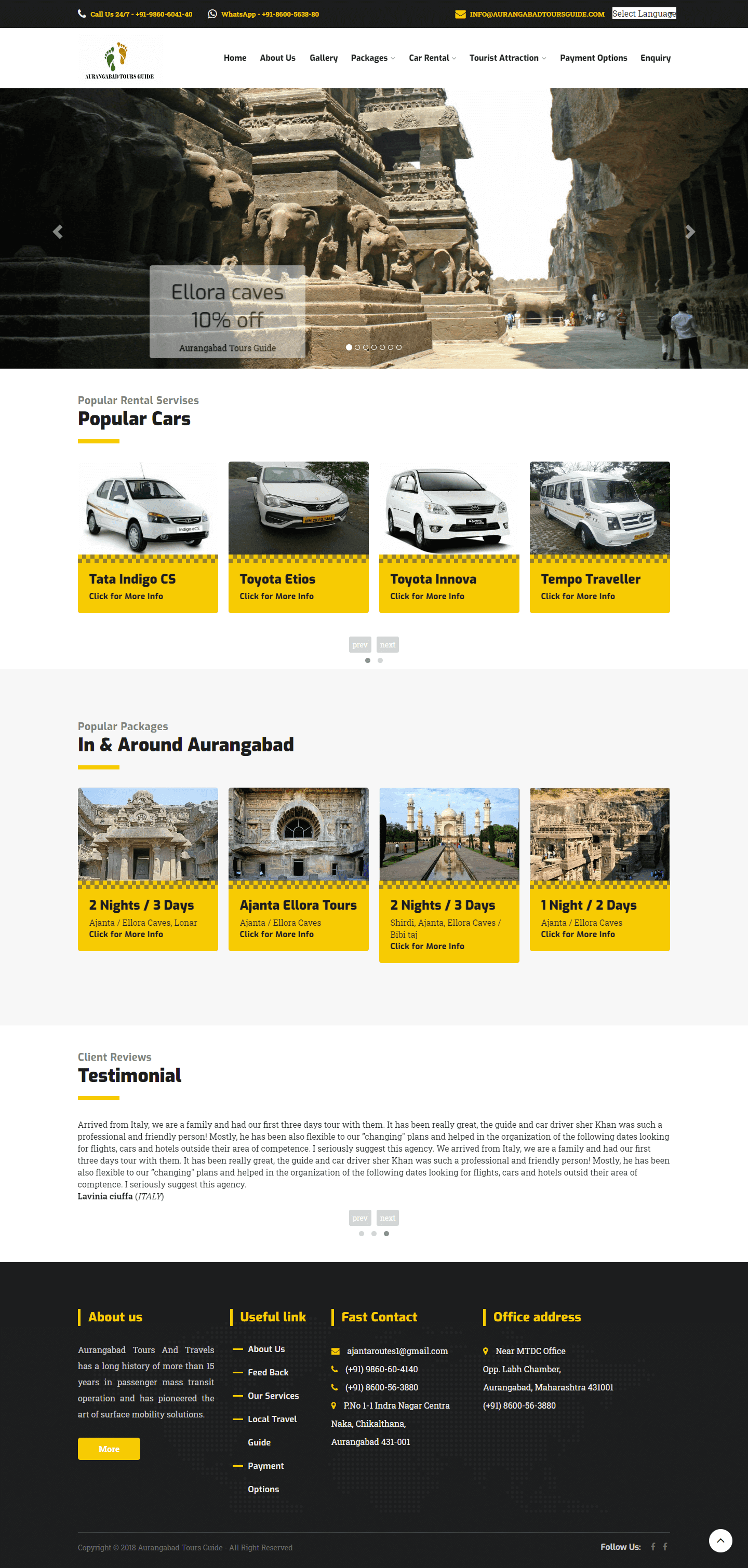Aurangabad tour and travels website