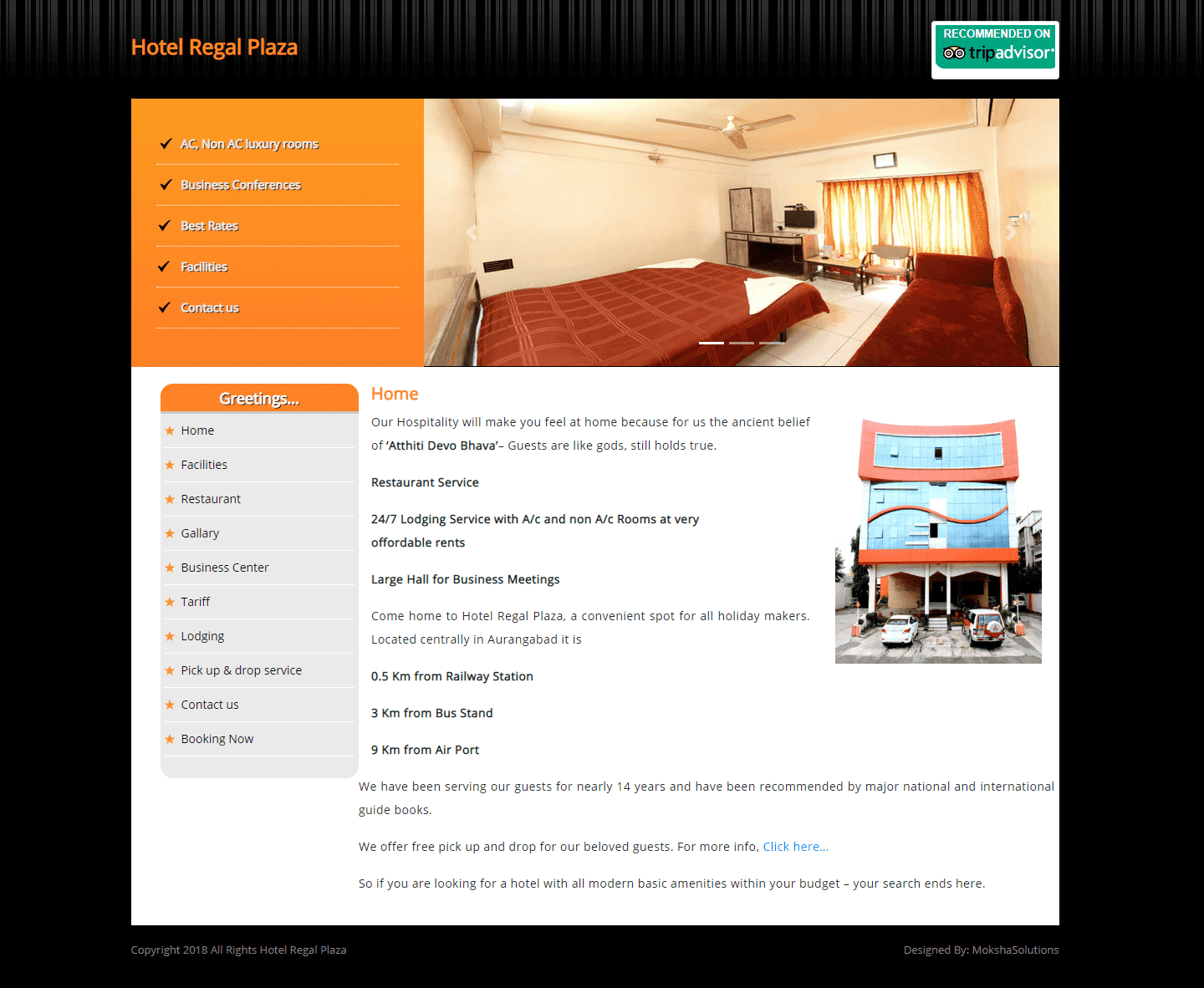 Hotels Regal Plaza website
